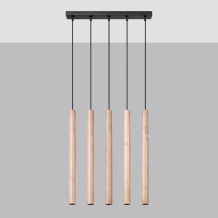 Подвесная люстра PASTELO 5xG9/8W/230V бук
