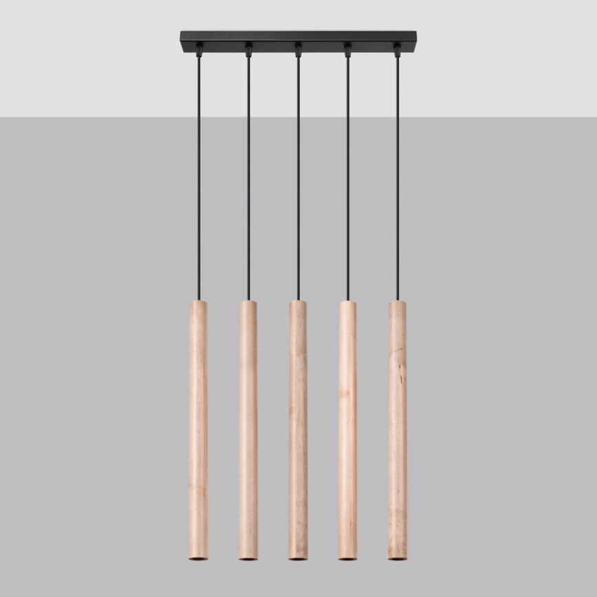 Подвесная люстра PASTELO 5xG9/8W/230V бук