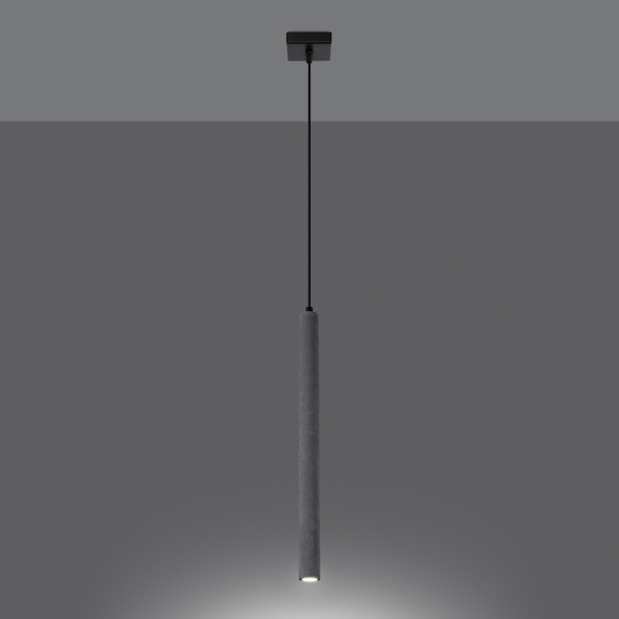 Підвісна люстра PASTELO 1xG9/8W/230V бетон