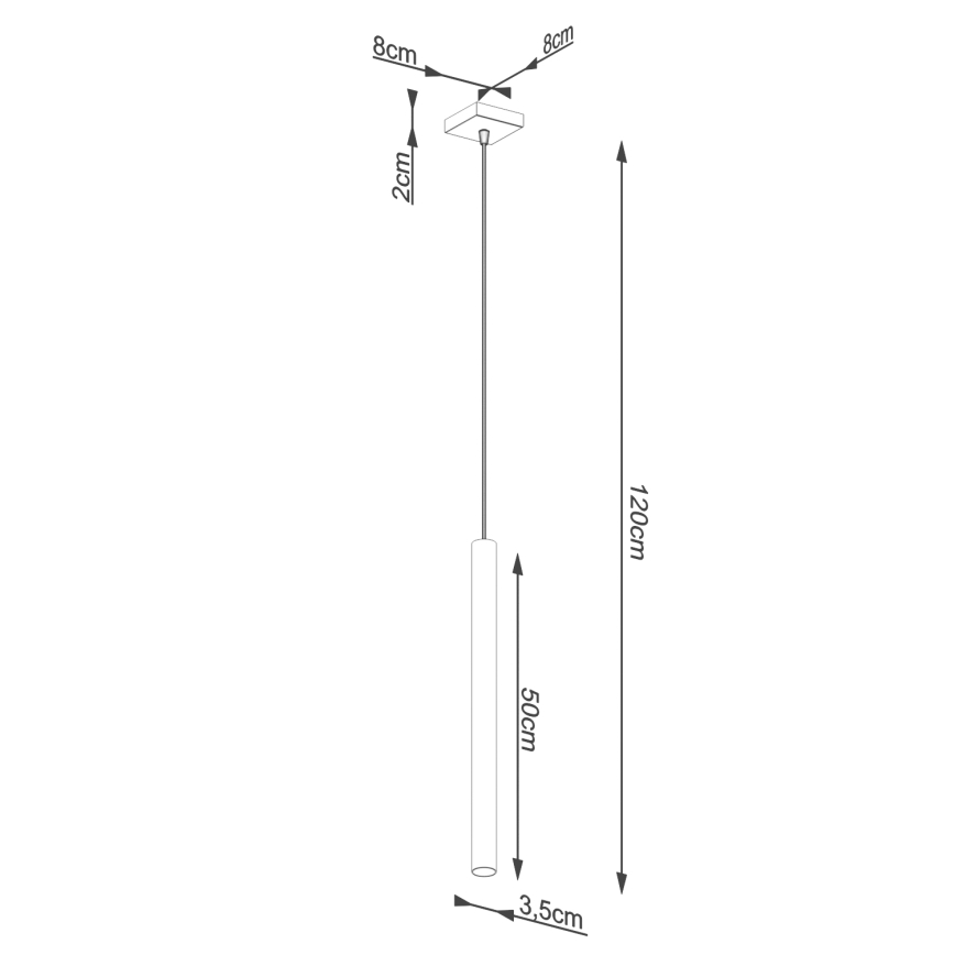 Підвісна люстра PASTELO 1xG9/8W/230V бетон