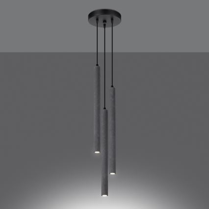 Підвісна люстра PASTELO 3xG9/8W/230V бетон