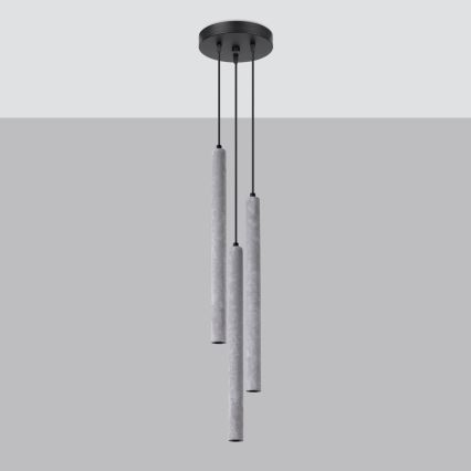 Підвісна люстра PASTELO 3xG9/8W/230V бетон