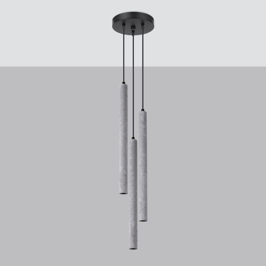 Підвісна люстра PASTELO 3xG9/8W/230V бетон