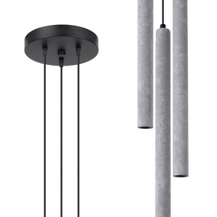 Підвісна люстра PASTELO 3xG9/8W/230V бетон