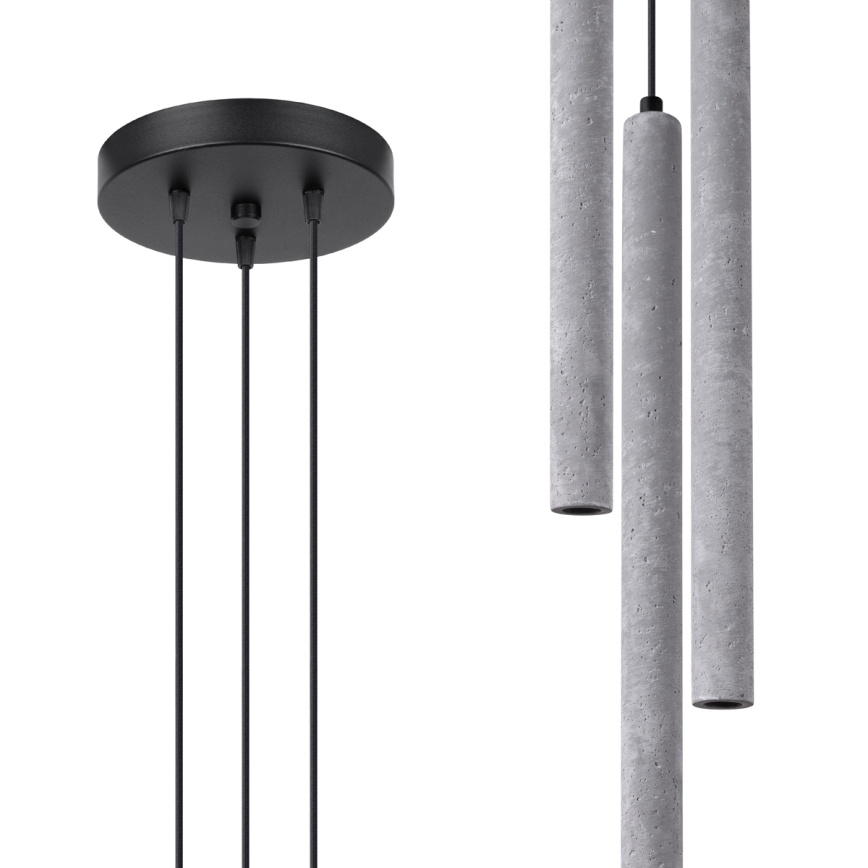 Підвісна люстра PASTELO 3xG9/8W/230V бетон