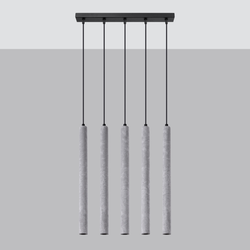 Подвесная люстра PASTELO 5xG9/8W/230V бетон