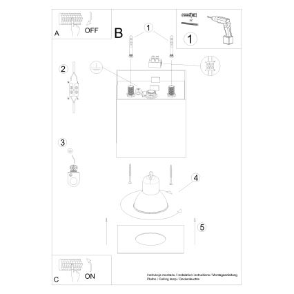 Точечный светильник HATI 1xGU10/10W/230V золотистый