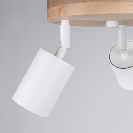 Точковий світильник VERDO 3xGU10/10W/230V білий/бук