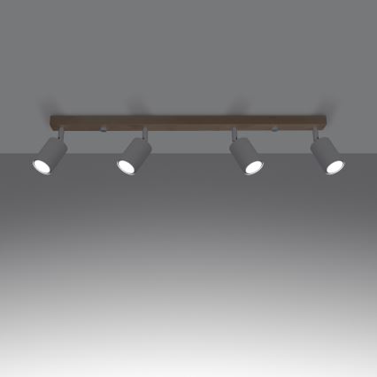 Точечный светильник VERDO 4xGU10/10W/230V белый/бук