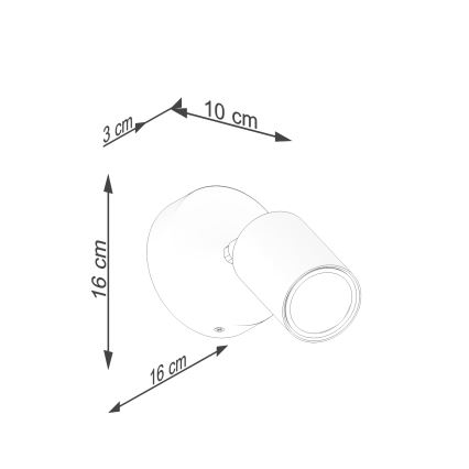 Настенный точечный светильник VERDO 1xGU10/10W/230V черный/бук