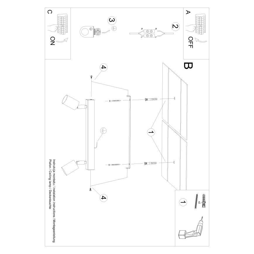 Точковий світильник VERDO 2xGU10/10W/230V чорний/бук