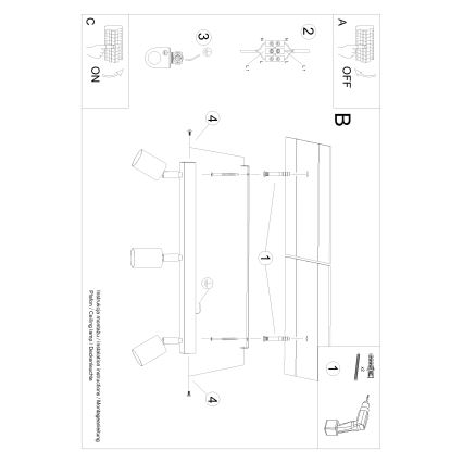 Точечный светильник VERDO 3xGU10/10W/230V черный/бук