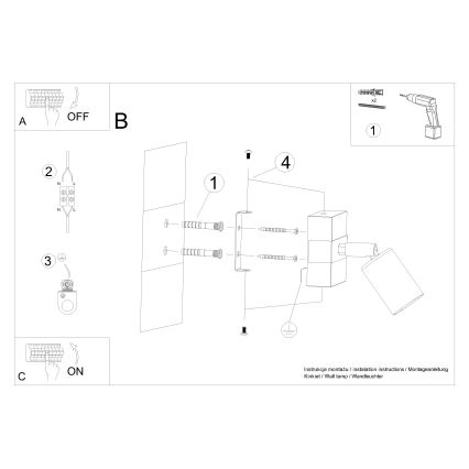 Точечный светильник ZUCA 1xE27/15W/230V черный/дуб