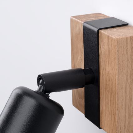 Точечный светильник ZUCA 1xE27/15W/230V черный/дуб