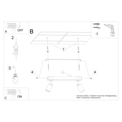 Точечный светильник ZUCA 2xE27/15W/230V черный/дуб