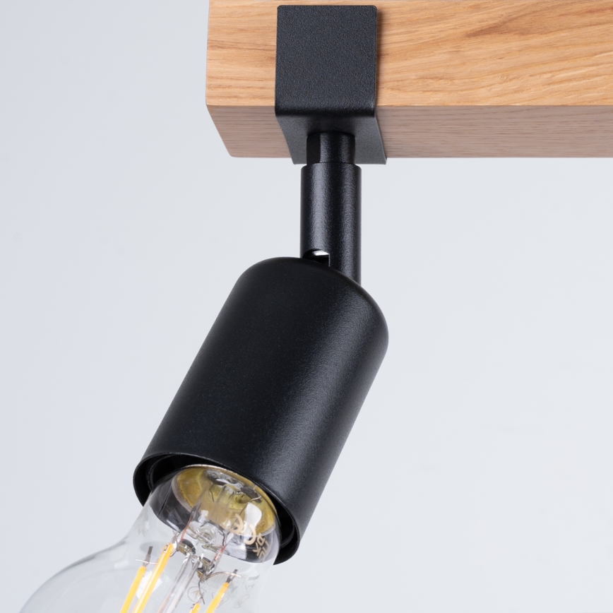 Точковий світильник ZUCA 3xE27/15W/230V чорний/дуб