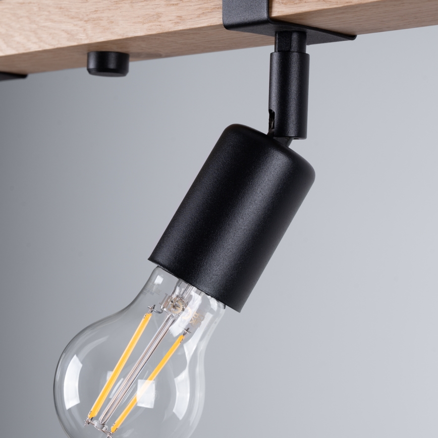 Точечный светильник ZUCA 4xE27/15W/230V черный/дуб