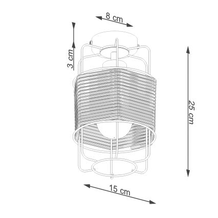 Потолочный светильник GIZUR 1xE27/15W/230V