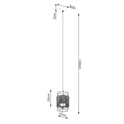 Підвісна люстра GIZUR 1xE27/15W/230V