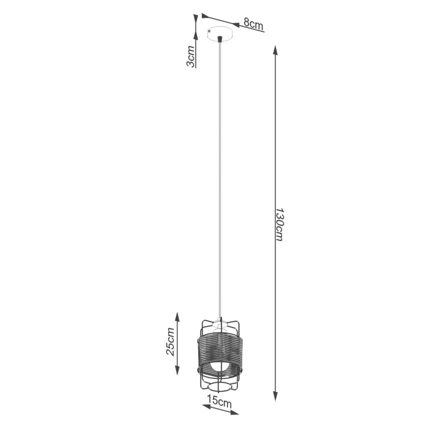 Підвісна люстра GIZUR 1xE27/15W/230V