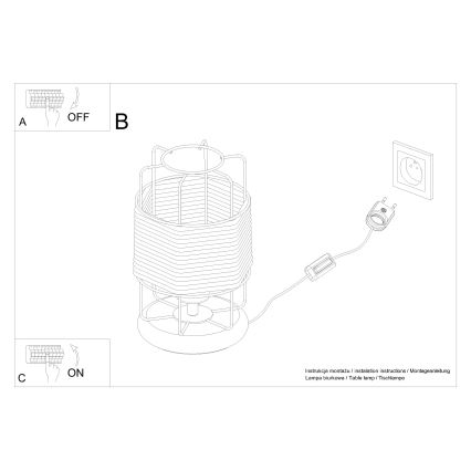 Настільна лампа GIZUR 1xE27/15W/230V