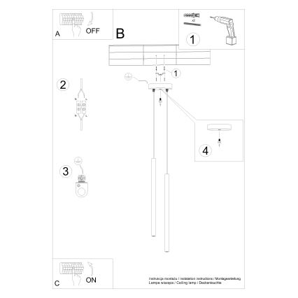 Подвесная люстра PASTELO 2xG9/8W/230V белый