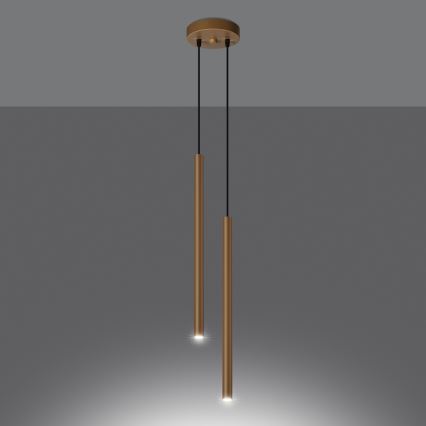 Підвісна люстра PASTELO 2xG9/8W/230V золотий
