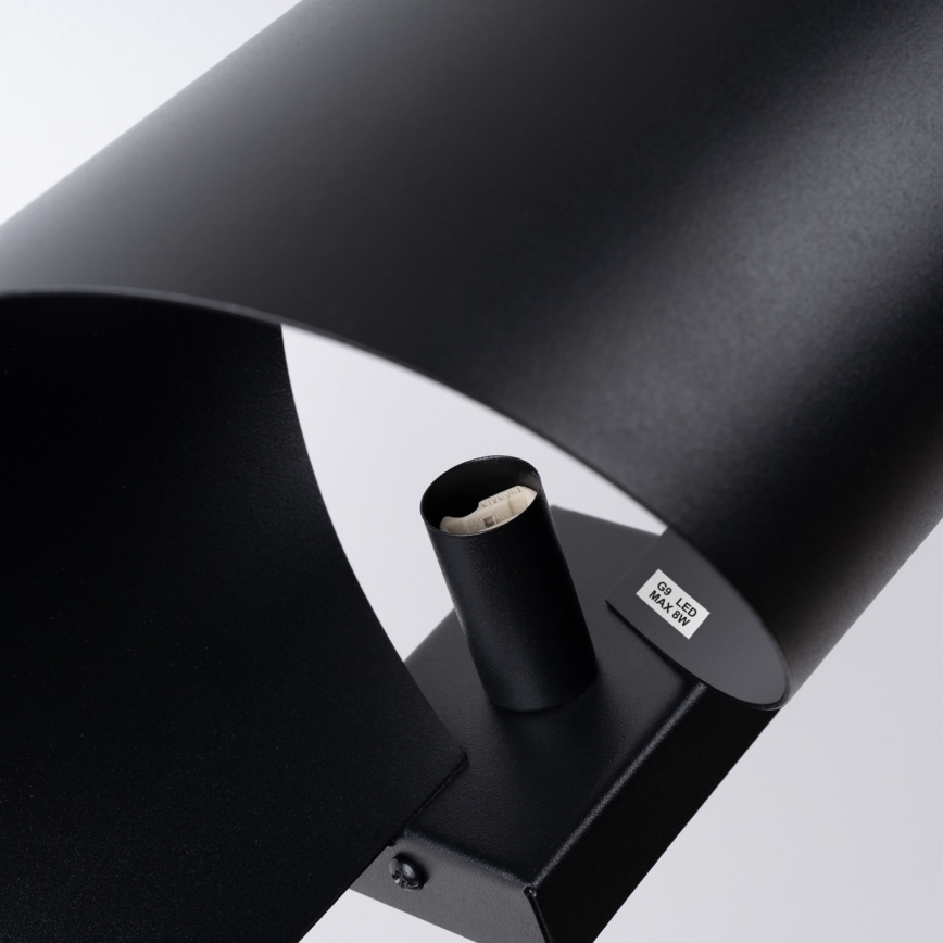 Настінний світильник TALASSA 1xG9/8W/230V чорний