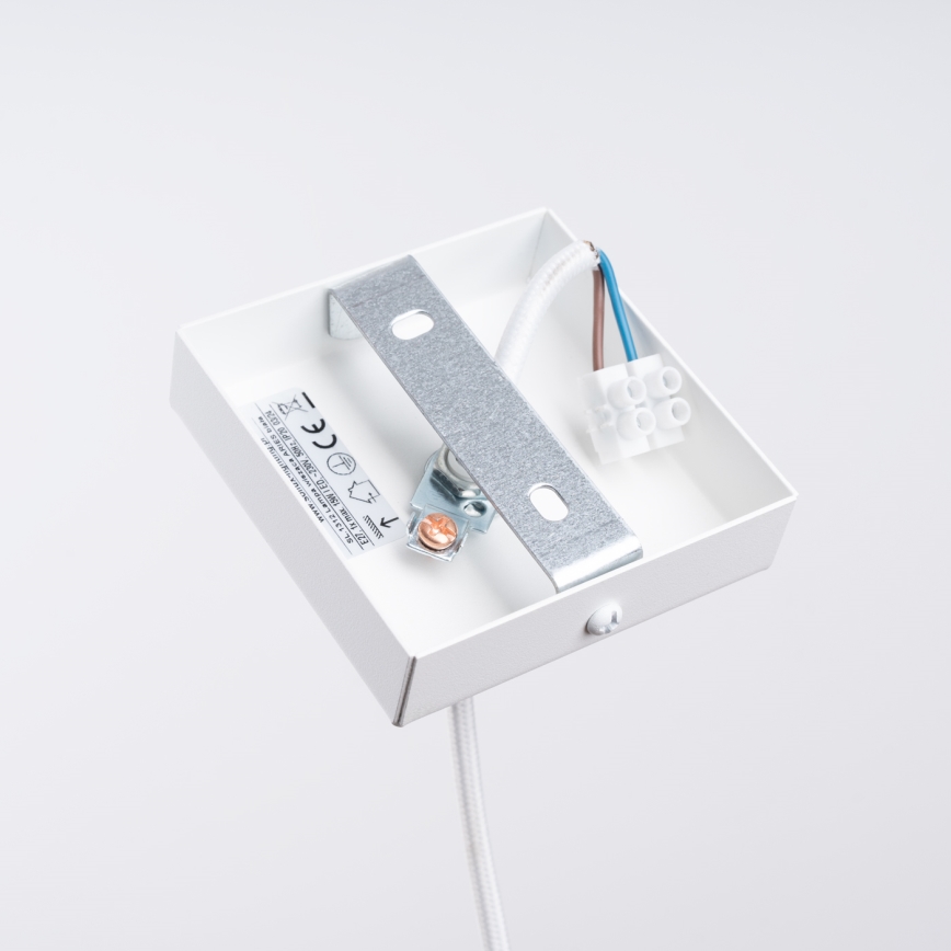 Підвісна люстра ARIES 1xE27/15W/230V бук/білий