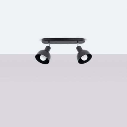 Точковий світильник ELBA 2xE27/15W/230V чорний