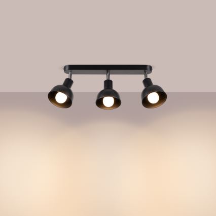 Точечный светильник ELBA 3xE27/15W/230V черный