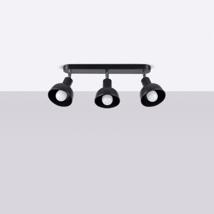 Точковий світильник ELBA 3xE27/15W/230V чорний