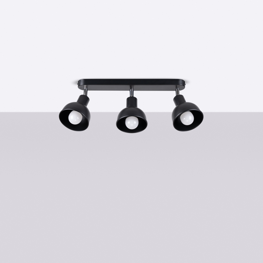 Точковий світильник ELBA 3xE27/15W/230V чорний