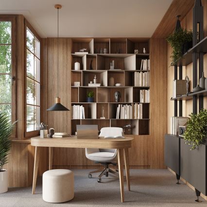 Підвісна люстра JAGA 1xE27/15W/230V діаметр 30 см чорний