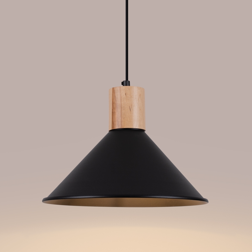 Підвісна люстра JAGA 1xE27/15W/230V діаметр 30 см чорний