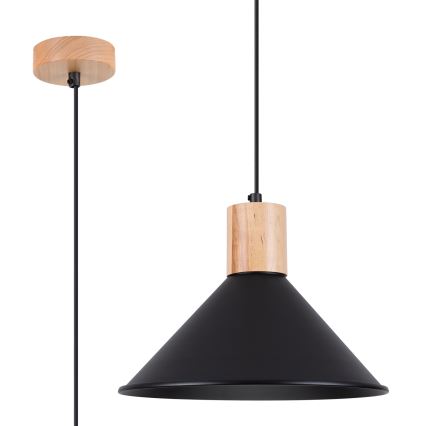 Підвісна люстра JAGA 1xE27/15W/230V діаметр 30 см чорний