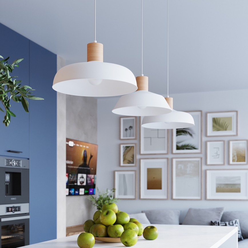 Подвесная люстра FANO 1xE27/15W/230V диаметр 34 см белый