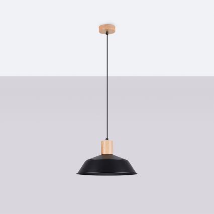 Підвісна люстра FANO 1xE27/15W/230V діаметр 34 см чорний