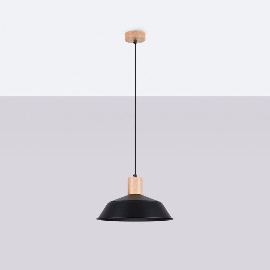 Подвесная люстра FANO 1xE27/15W/230V диаметр 34 см черный
