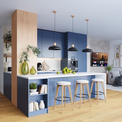 Підвісна люстра INDY 1xE27/15W/230V діаметр 38 см чорний