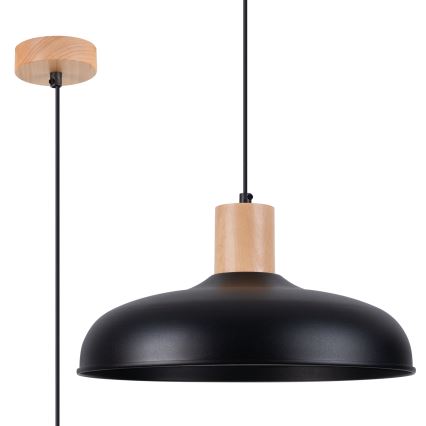 Підвісна люстра INDY 1xE27/15W/230V діаметр 38 см чорний