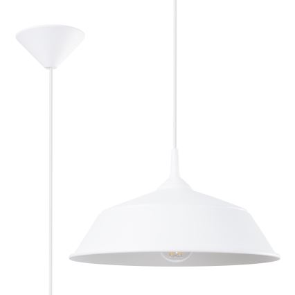 Подвесная люстра FRIKA 1xE27/15W/230V диаметр 34 см белый