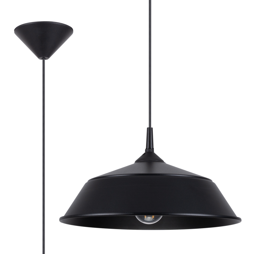 Підвісна люстра FRIKA 1xE27/15W/230V діаметр 34 см чорний