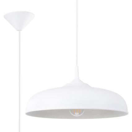 Підвісна люстра GINA 1xE27/15W/230V діаметр 38 см білий
