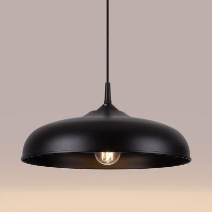 Підвісна люстра GINA 1xE27/15W/230V діаметр 38 см чорний