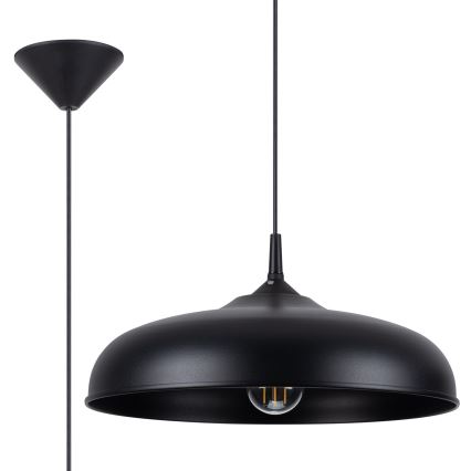 Підвісна люстра GINA 1xE27/15W/230V діаметр 38 см чорний