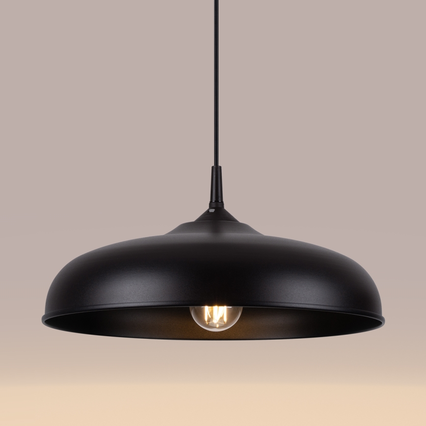 Підвісна люстра GINA 1xE27/15W/230V діаметр 38 см чорний