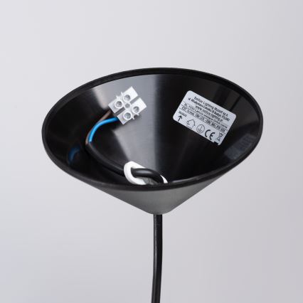 Підвісна люстра GINA 1xE27/15W/230V діаметр 38 см чорний