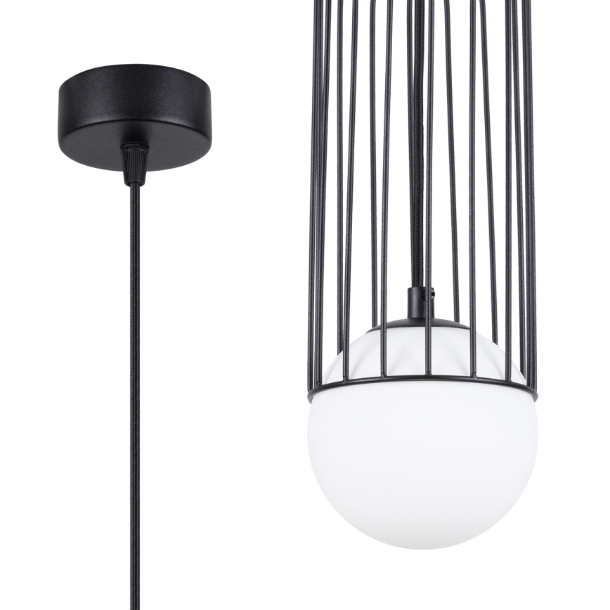 Підвісна люстра BRINA 1xG9/8W/230V чорний