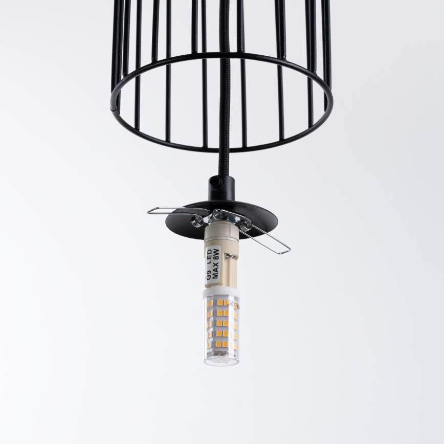 Подвесная люстра BRINA 1xG9/8W/230V черный